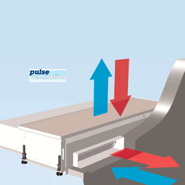 FVPpulseB - Unité decentralisée encastrable en faux plancher, climatisation et apport d’air neuf par la facade