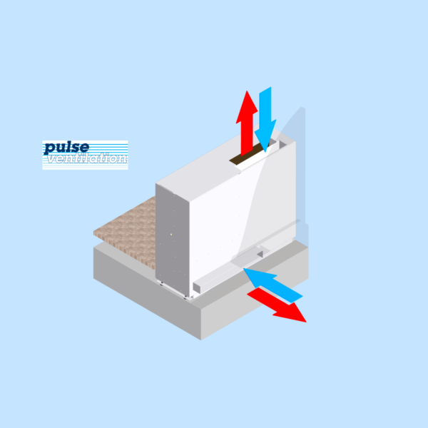FVPpulseV - Unité decentralisée encastrable non carrossé en allège pour installation sous habillage architectural, climatisation et apport d’air neuf par la facade