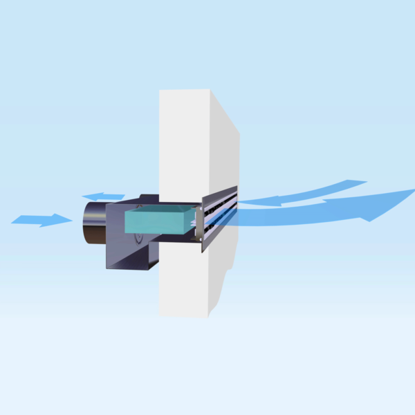 LW module - Diffuseur d’air accoustique en cloison, pour le soufflage et la reprise