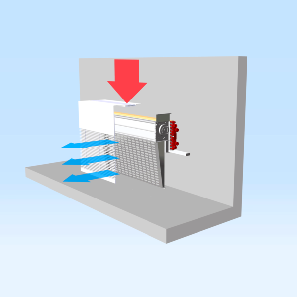 QVC - Ventilo-convecteur à déplacement d'air en allège non carrossé pour installation sous habillage architectural, très basse consommation d’énergie