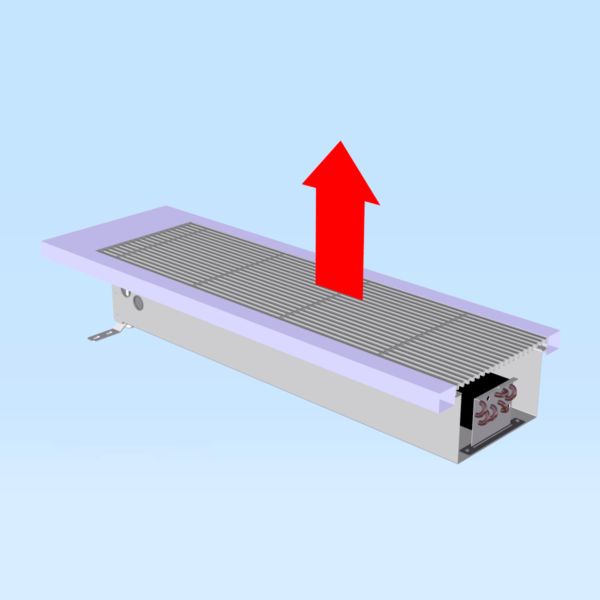 SKB - Convecteur de sol encastrable en faux plancher pour chauffage par convection naturelle