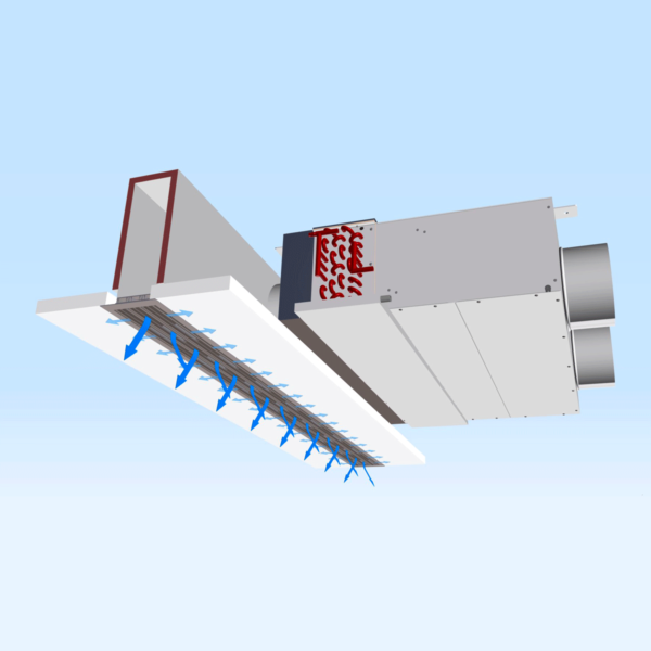 VKE - Ventilo-convecteur gainable non carrossé encastrable en faux plafond, très basse consommation d’énergie – Image 2